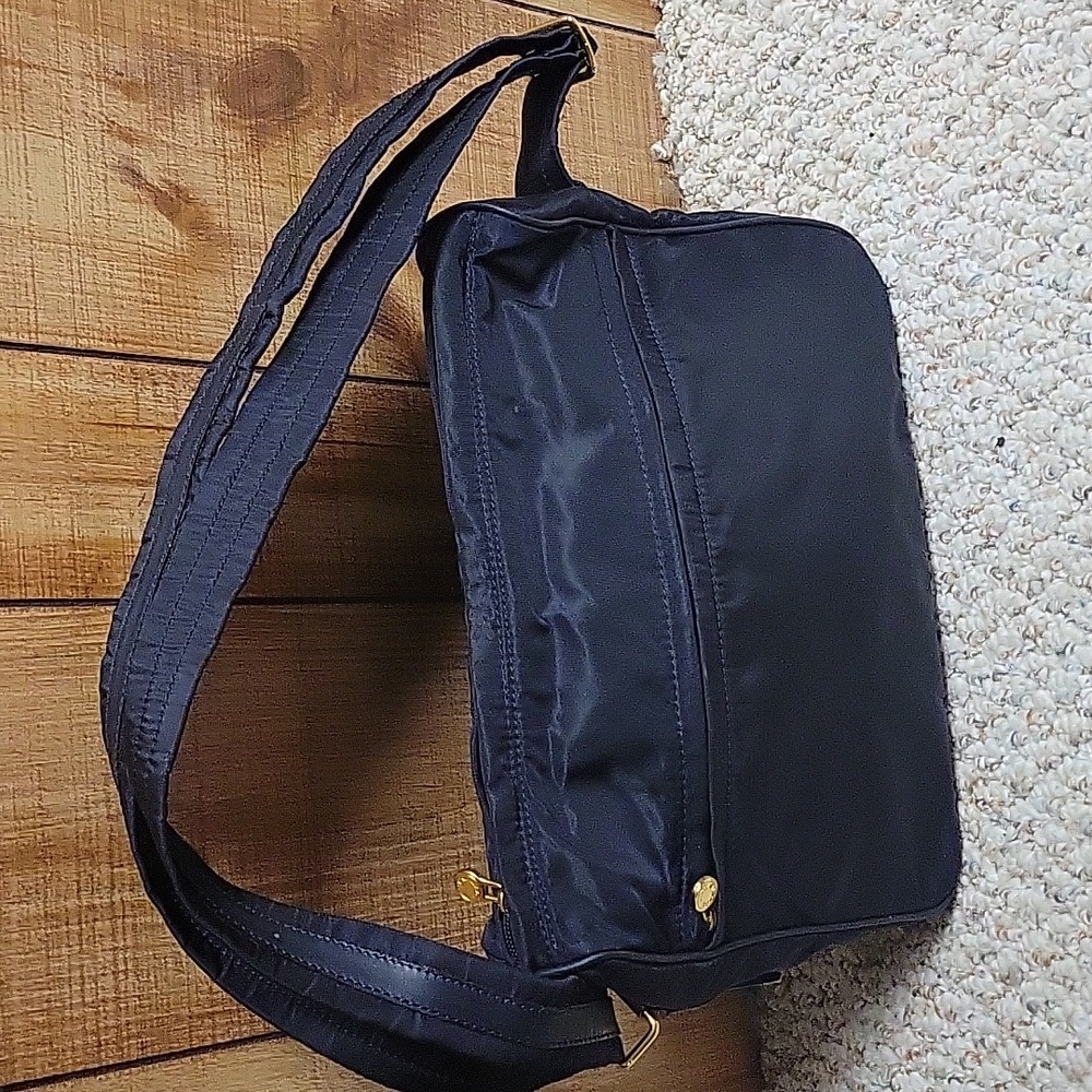 Tano navy nylon purse with tags